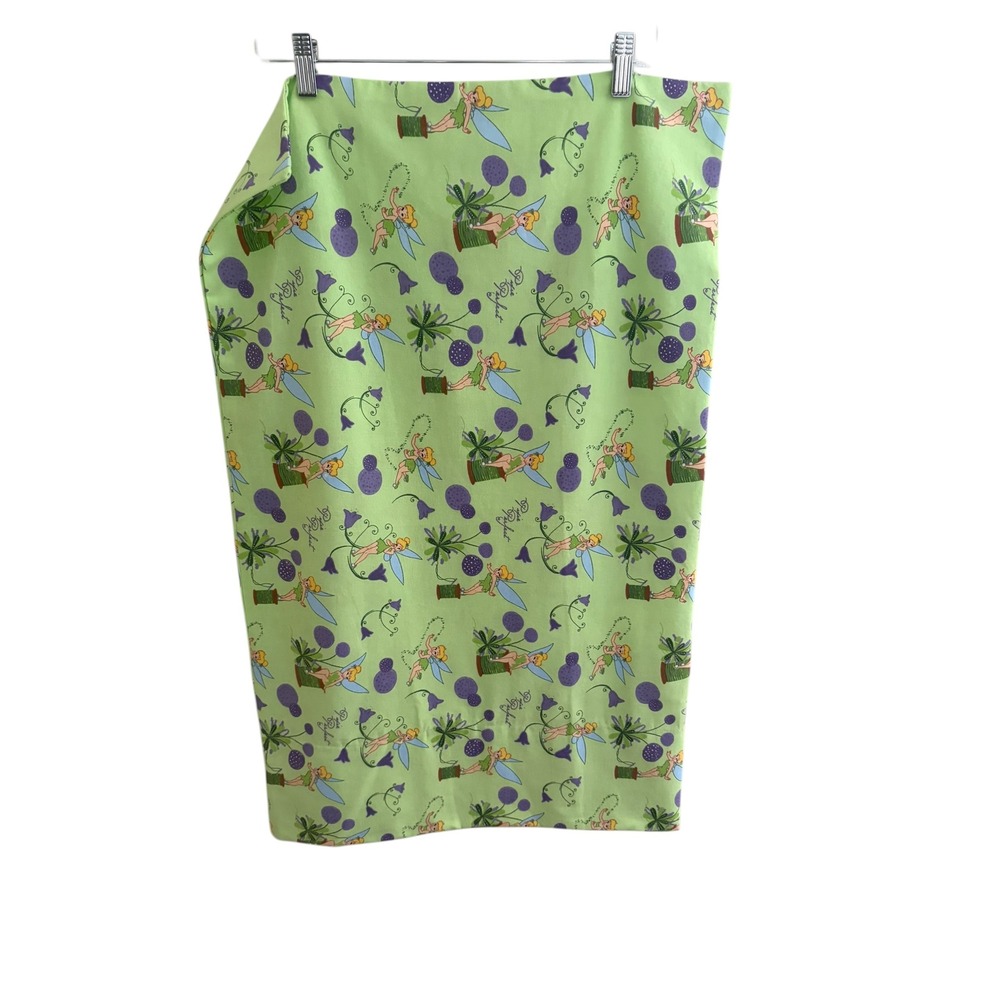 Disney Tinker Bell Pillowcase Green Fairy Print Handmade Standard Size - Picture 3 of 6
